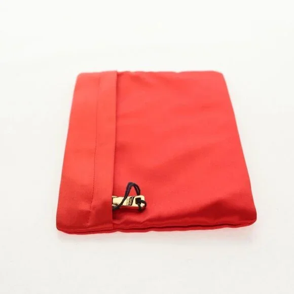 PRADA Pouch Satin Purple Gold Auth 154166M - Picture 13 of 16